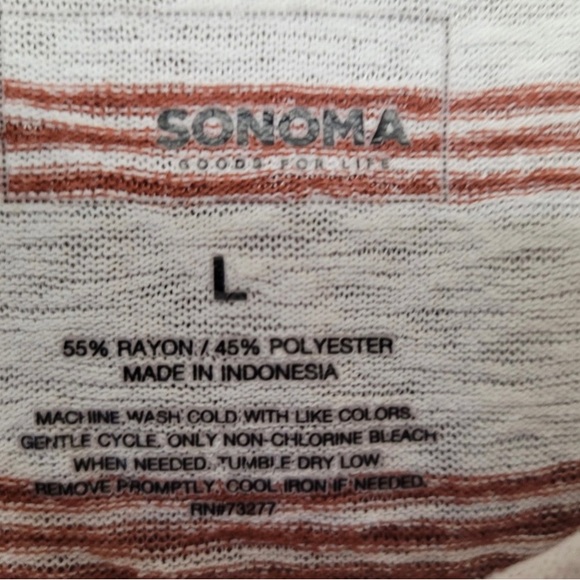 Sonoma Striped Sleeveless Top - Picture 3 of 3